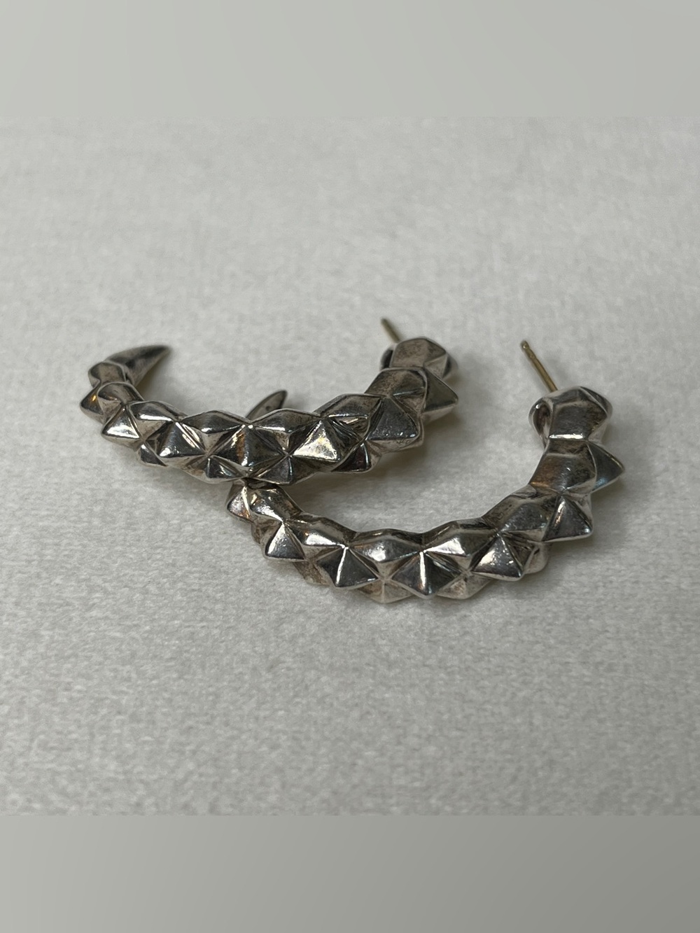 Stephen Webster 925 Super Stud Hoop Earrings 14k Post 1 & 3/8”